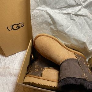 Mini Bailey Bow UGG boots LV Monogram